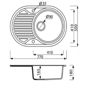 Гранитная мойка Marmorin ARENA 1k 1о