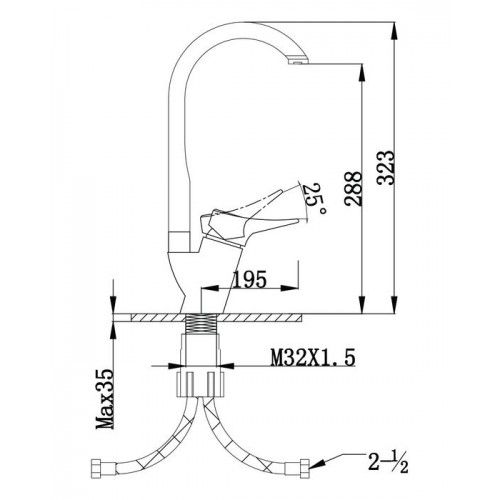 Змішувач для кухні Imprese VESTA 55300