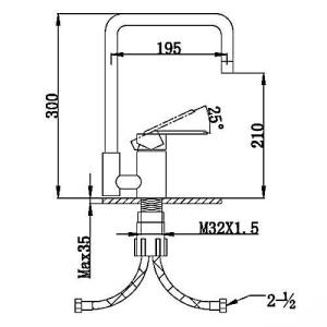Змішувач для кухні Imprese VILTA 55200