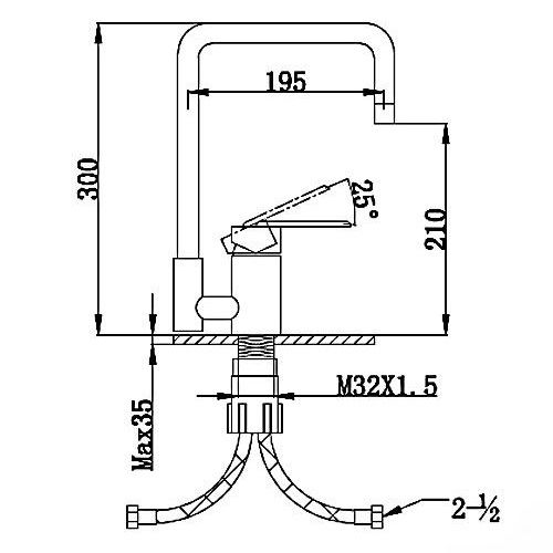 Змішувач для кухні Imprese VILTA 55200