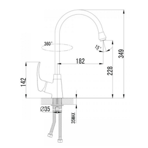 Смеситель для кухни Imprese MALSE 55010