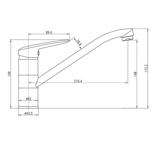 Змішувач для кухні Imprese PRAHA 20030