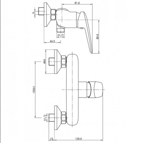 Смеситель для душа Imprese PRAHA 15030 new Смеситель для душа Imprese PRAHA 15030 new