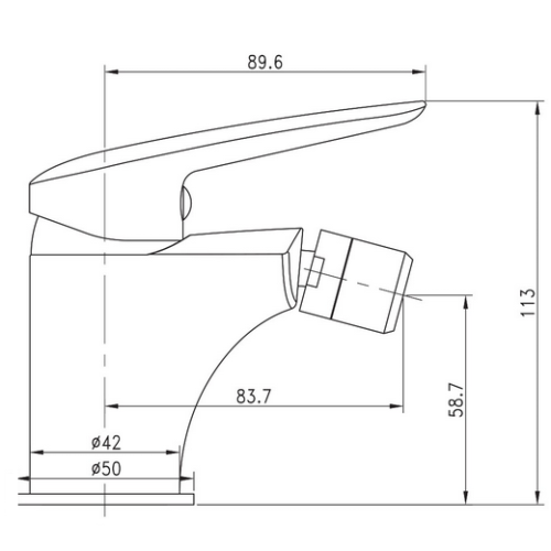 Змішувач для біде Imprese PRAHA 40030 new