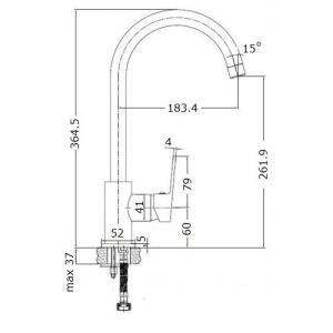 Змішувач для кухні Imprese LASKA 55040 B