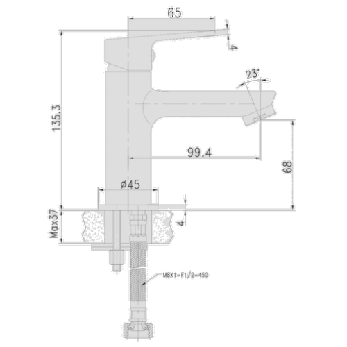 Смеситель для раковины Imprese LASKA 05040 (35)