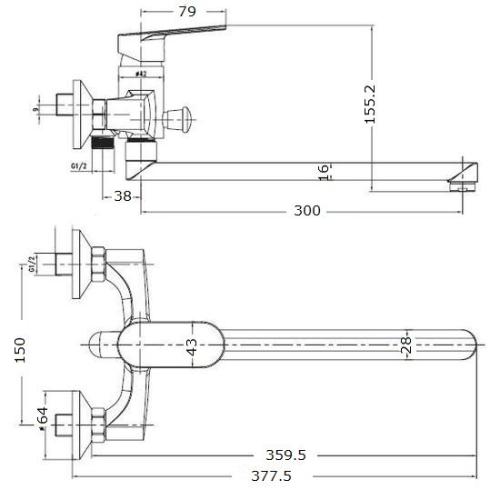 Змішувач для ванни Imprese LASKA 35040
