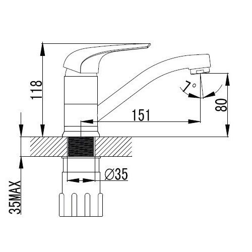 Змішувач для кухні Imprese KRINICE 20110-15