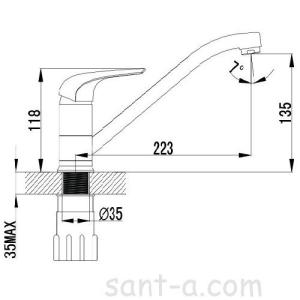 Змішувач для кухні Imprese KRINICE 20110