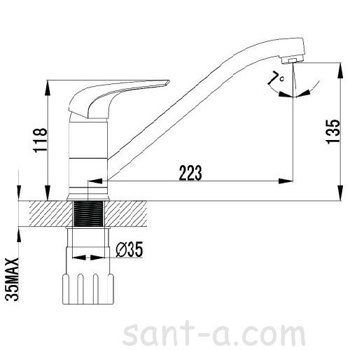 Змішувач для кухні Imprese KRINICE 20110