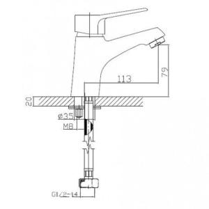 Смеситель для раковины Imprese WITOW 05080 Смеситель для раковины Imprese WITOW 05080