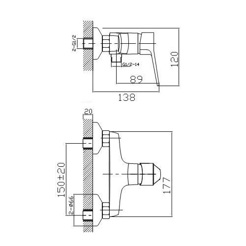 Смеситель для душа Imprese WITOW 15080 Смеситель для душа Imprese WITOW 15080