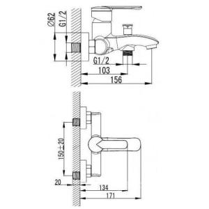 Змішувач для ванни Imprese MZE 10130 Змішувач для ванни Imprese MZE 10130