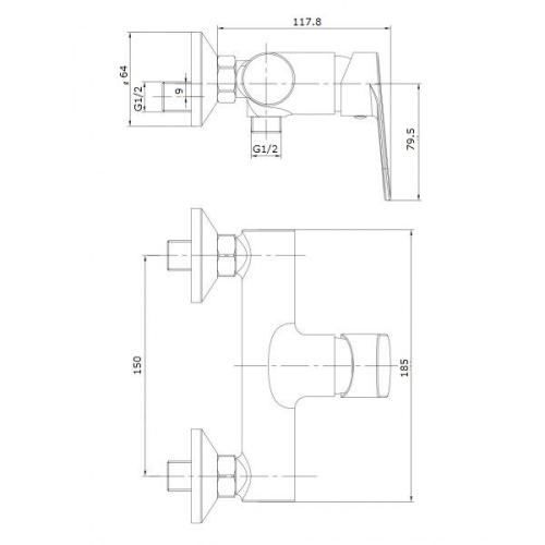 Змішувач для душу Imprese LESNA 15070