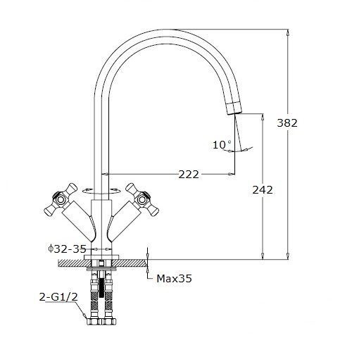 Змішувач для кухні Imprese RALSKO 20240