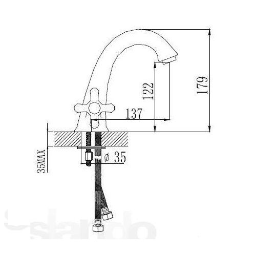 Смеситель для раковины Imprese RALSKO 05240