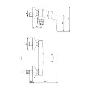 Змішувач для душу Imprese BRECLAV 15245