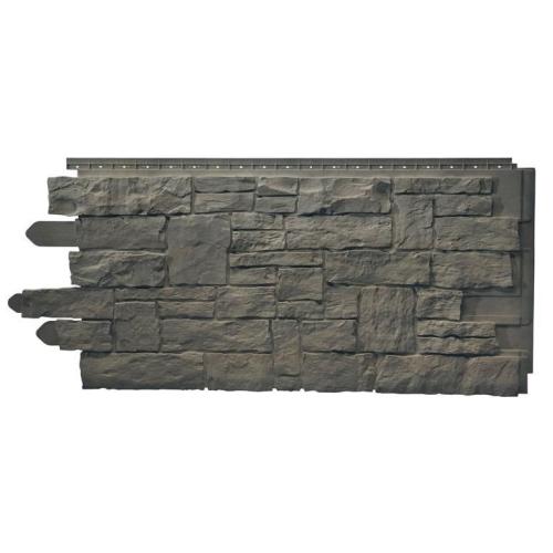 Novik Цокольный сайдинг Рваный камень Smoke Gray