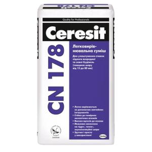СERESIT CN-178 Легковыравнивающая смесь для пола 15-80 мм 25 кг