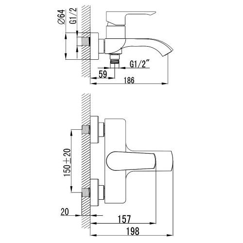 Смеситель для ванны Imprese VYSKOV 10340 Смеситель для ванны Imprese VYSKOV 10340