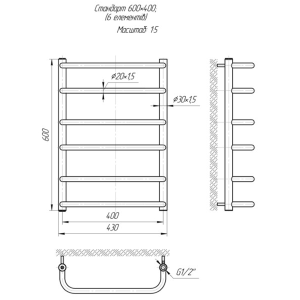 Полотенцесушитель Mario Стандарт