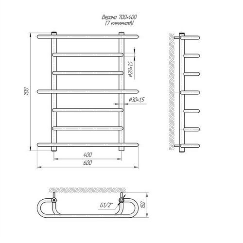 Полотенцесушитель Mario Верона