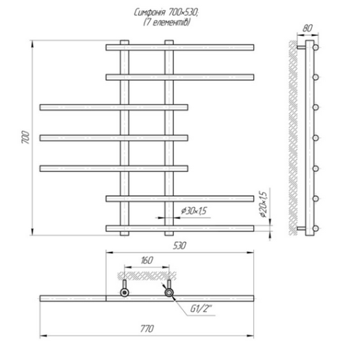 Полотенцесушитель Mario Симфония