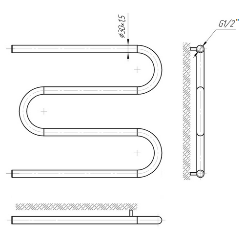 Полотенцесушитель Mario Змейка 30