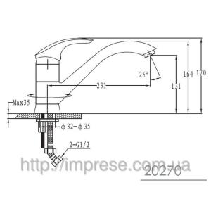 Смеситель для кухни Imprese Liberec 20270