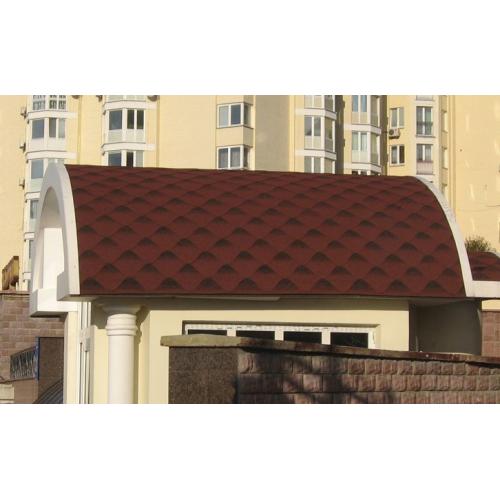 Битумная черепица Kerabit Волна красно-черный 70010