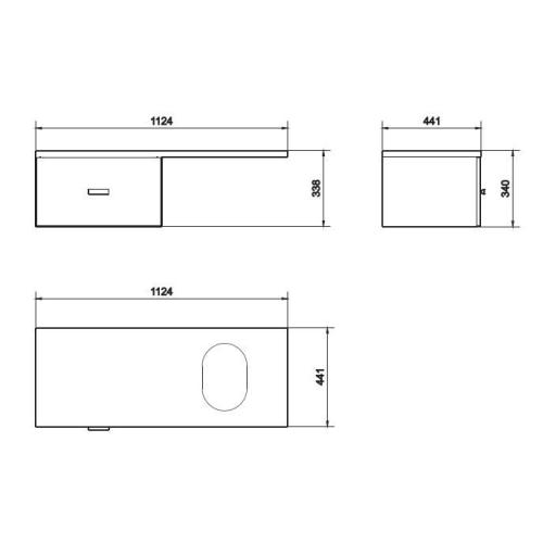 Шафка CERSANIT VENEZIA під умивальник настінний