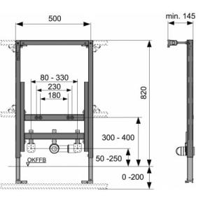Застенный модуль для биде 9330005