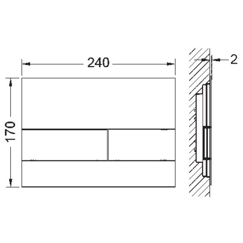 Панель змиву TECE square 9240810