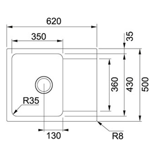 Тектонитовая мойка Franke OID 611-62 Тектонитовая мойка Franke OID 611-62