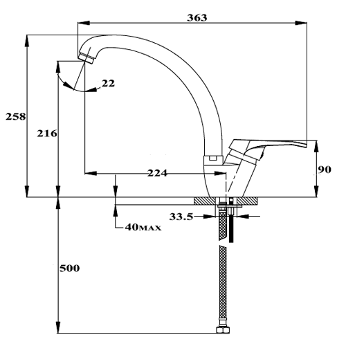 Смеситель для кухни Franke VEGA Смеситель для кухни Franke VEGA