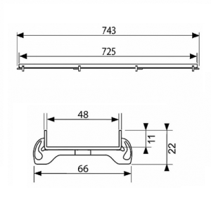 Лоток для плитки TECEdrainline 600770