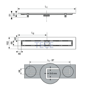 Душевой канал TECEdrainline 650700 Душевой канал TECEdrainline 650700