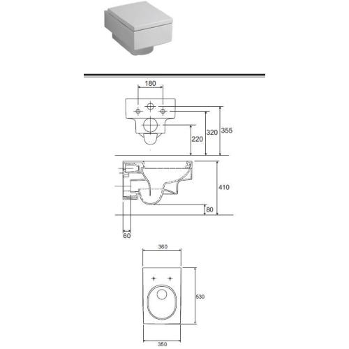 KOLO Preciosa 2 унітаз навісний L63100 KOLO Preciosa 2 унітаз навісний L63100