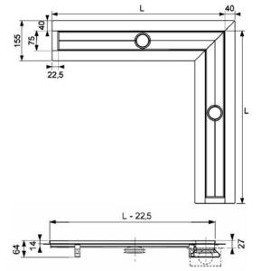 Решетка TECEdrainline drops 610930