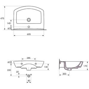 Умивальник Olimpia 60 Cersanit