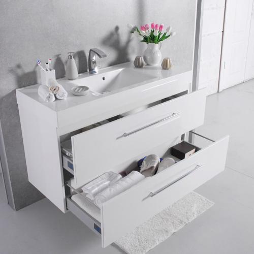 Шафка навісна Fancy Marble модель Barbados 120 з раковиною Nadja