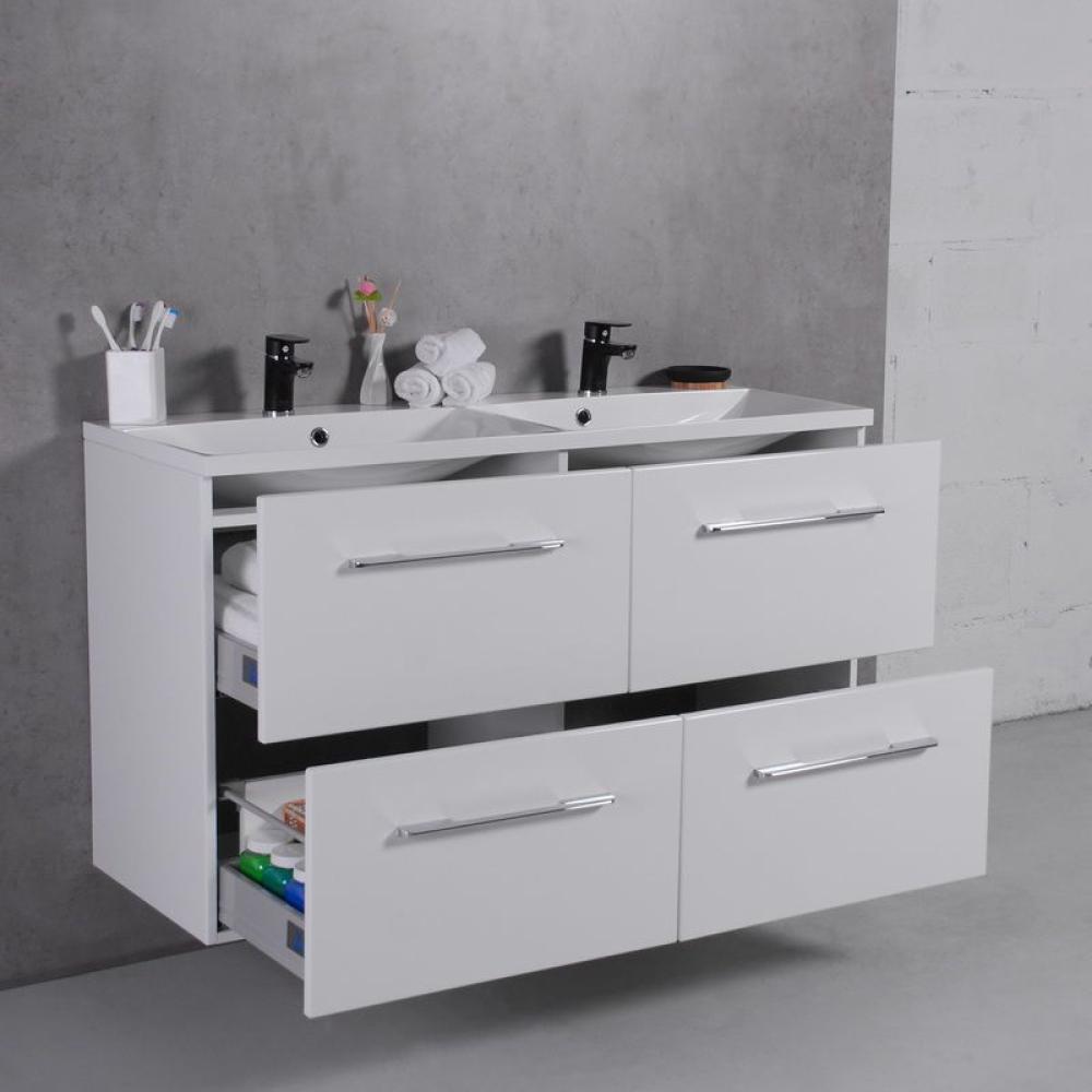 Шкафчик навесной Fancy Marble модель Cuba 120 с раковиной Amelia 1200 D ( под заказ)