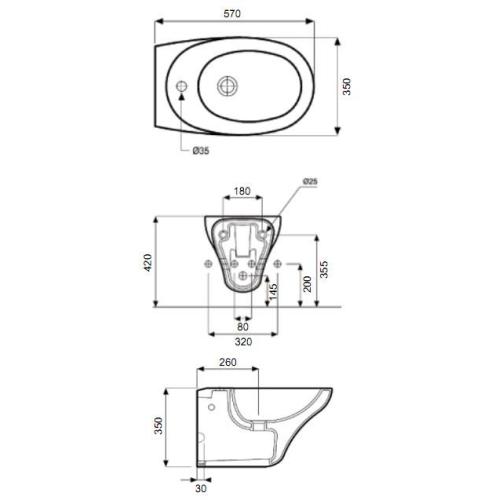 Kolo Ovum Біде навісне L45100 Kolo Ovum Біде навісне L45100