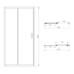 Душові двері Primera Frame SDC (SDG, SDP) 1010 (100 см)