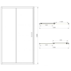 Душові двері Primera Frame SDC (SDG, SDP) 1012 (120 см)