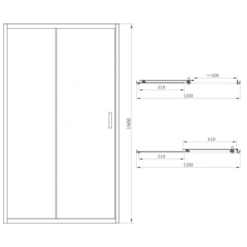 Душові двері Primera Frame SDC (SDG, SDP) 1012 (120 см)