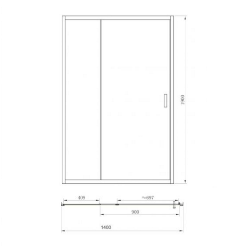 Душові двері Primera Frame SDC (SDG, SDP) 1214 (140 см)