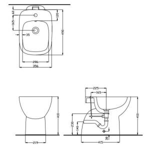 Kolo Style Біде підлогове L25000 Kolo Style Біде підлогове L25000