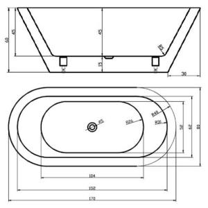 Ванна VOLLE окремо стоїть 12-22-117 Ванна VOLLE окремо стоїть 12-22-117