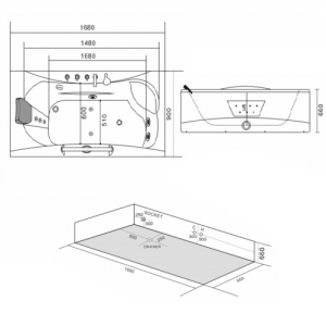 Гідромасажна ванна IRIS TLP-633-G
